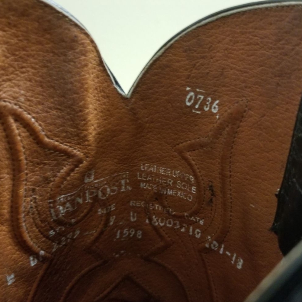 Men's Danpost leather cowboy size 9 - Picture 3 of 7